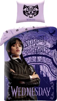 Obrázek produktu pro Bavlněné ložní povlečení Wednesday - Nevermore Academy