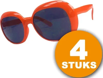 Image de Verres de fête orange | 4 verres orange Verres de fête "Julie" | Vêtements de fête Coupe du monde 2022 | Paquet de décoration orange Paquet de l'équipe nationale néerlandaise orange