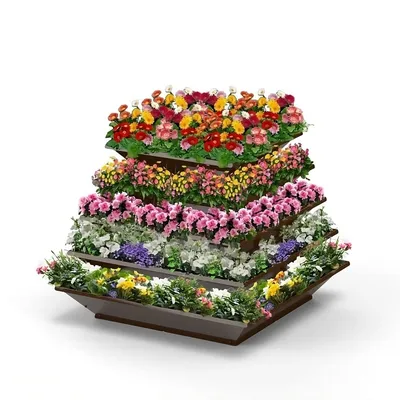 Produktbild von Hochbeet "HighBeet Rock X-tra" 5 Ebenen aus Cortenstahl