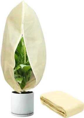Produktbild von PromoHome® Frostschutzhüllen für Pflanzen – Atmungsaktives Wintervlies mit Reißverschluss, 120 x 180 cm, 100 g