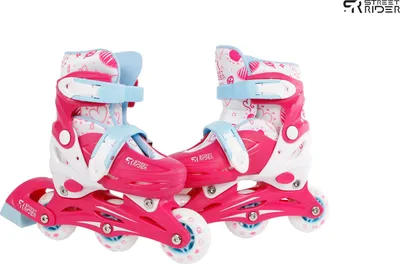 Produktbild von Kids Globe Street Rider Inlineskates rosa / weiß, verstellbar von Größe 27-30