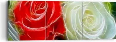 Produktbild von Bild auf Leinwand - Leinwandbild - Blumen Blumenstrauß Rose - 90x30cm - Wand Bild - Wanddeko - Leinwanddruck - Bilder - Kunstdruck - Wanddekoration - Leinwand bilder - Wandkunst - CA90x30-0336
