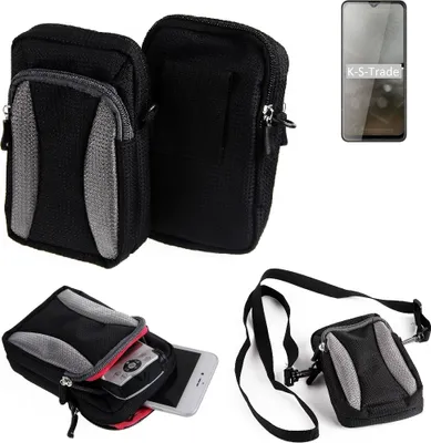 Produktbild von K-S-Trade Holster Schutz Hülle kompatibel mit Cubot Note 20 Handy Hülle Gürteltasche Umhängetasche mit Zusatzfach schwarz