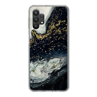 Produktbild von MuchoWow® Handyhülle Schutzhülle Hülle für Samsung Galaxy A32 5G Marmor - Naturstein - Gold Silikon Softcase Handy Hülle - Softcase
