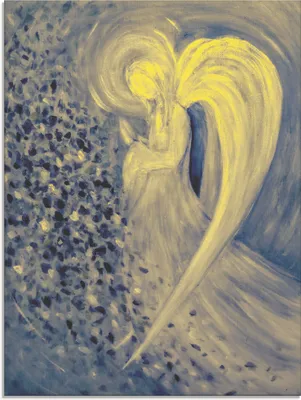 Produktbild von ARTland Glasbild Engel der Nacht Größe: 60x80 cm