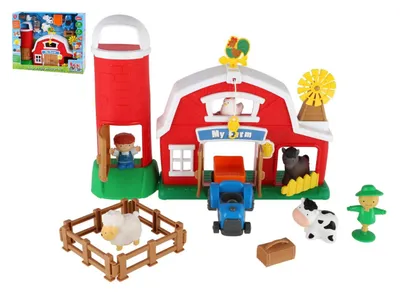Immagine prodotto di Set "Fattoria" con silo per il grano e accessori in plastica, alimentato a batterie, con suoni, in confezione da 50x39 cm, dai 18 mesi in su