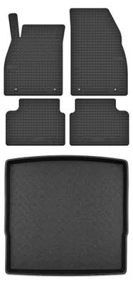 Produktbild von Gummimatten + Kofferraumwanne für Opel Insignia A 2008-2017 (Kombi, 5-Türer) – Schwarz, passgenau – Wielganizator