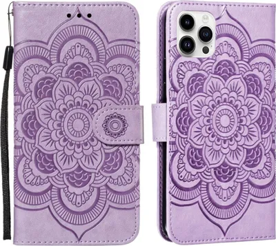 Produktbild von König Design Hülle kompatibel mit Kunstleder Handyhülle - Handy Case Lila
