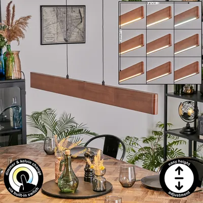 Produktbild von Frattamaggiore Pendellampe aus Metall/Holz/Kunststoff in Schwarz/Naturfarben/Weiß
