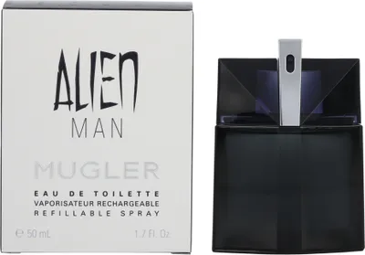 Produktbild von Thierry Mugler Alien Man, Männer, 50 ml, Nachfüllbare Flasche, Spray, ALCOHOL. PARFUM/FRAGRANCE. AQUA/WATER/EAU. LIMONENE. COUMARIN. LINALOOL. CITRONELLOL. CITRAL...., 1 Stück(e)