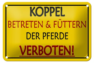 Produktbild von Blechschild Warnschild 18x12cm Koppel Betreten verboten