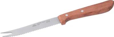 Image de STUBAI couteau à tomates de haute qualité avec manche en bois noble | 100 mm | couteau de cuisine en acier inoxydable pour couper tomates, légumes & aliments, inoxydable