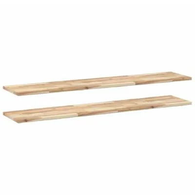Image de vidaXL Étagères flottantes 2 pcs. 160x30x2 cm Bois massif acacia non traité