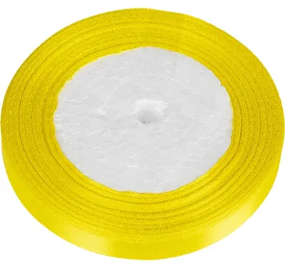 Zdjęcie produktu dla Wstążka satynowa - 12 mm / 22,5 m - Żółta