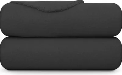 Produktbild von Fleecová deka 130x170cm ( čierna ) deka, útulná deka - teplá deka, príjemná a priedušná s osnovným pleteným okrajom - deka do auta