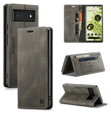 Image de Google Pixel 6 Case, RetroPolyuréthaneLeather Case, Stand and Protective Case for Google Pixel 6 Kupfer