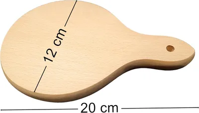 Imagen del producto de Tabla de cortar de madera pequeña, de estilo rústico, de 20 x 12,5 cm, para la cocina