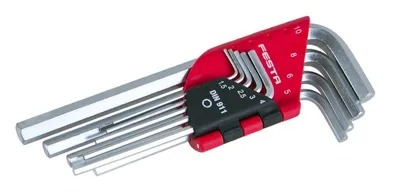 Produktbild von Innensechskantschlüsseln 1.5-10mm CrVa