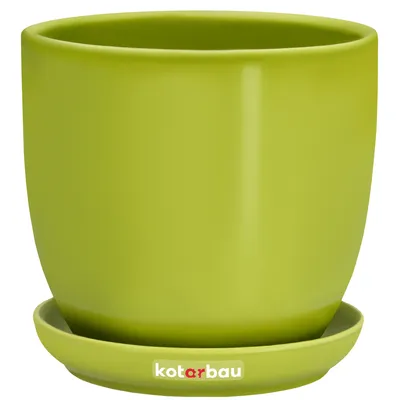 Produktbild von KOTARBAU Keramiktopf Pflanztopf mit Untersetzer Perfekte Lösung für Haus & Garten ⌀ 13 cm