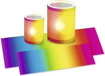 Produktbild von Laternenzuschnitte Regenbogen 115g/qm 20x50cm VE=25 Blatt