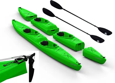Produktbild von Kayak Innovation Natseq Tandem Modulares Zweierkajak Kajak zerlegbar 2er Farbe:Grün