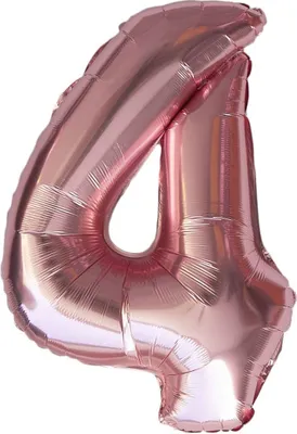 Produktbild von Oblique Unique 1x Folien Luftballon mit Zahl 4 Geburtstag Jubiläum Party Deko Ballon