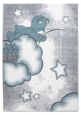 Produktbild von Kinder Teppich Kikki Läufer, Farbe: Blau, Größe:80x150 cm