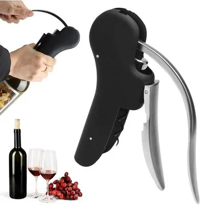 Produktbild von Kleine Edelstahl-Weinflaschenöffner mit Kurkenerzeuger