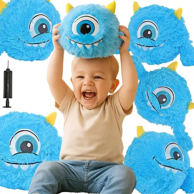 Produktbild von Emoji-Ball 23 cm mit Griff – Blau