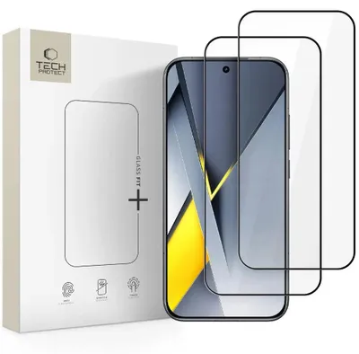 Zdjęcie produktu dla Szkło Hartowane Tech-Protect Glass Fit+ 2-Pack Xiaomi Poco F8 Pro Black