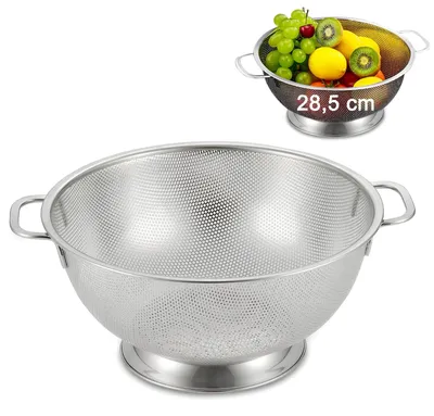 Obrázok produktu pre Omgoods - Sitko na zeleninu a cestoviny z nehrdzavejúcej ocele - Sitko s mikroperforáciami na odkvapkávanie
