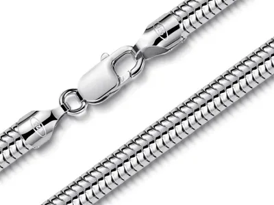 Produktbild von SILBERKETTEN STORE Schlangenkette 6mm - 925 Silber, Länge wählbar von 40-100cm - 80cm