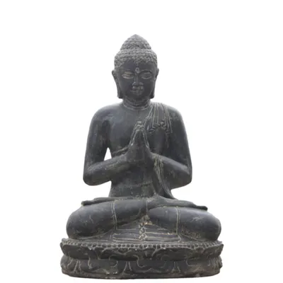 Produktbild von Schöner Buddha aus Steinguss perfekt für den Garten den Vorgarten oder die Terasse ist Frostfest Witterungsbeständig und Neu 60cm H, KA-BR-BLOG-60