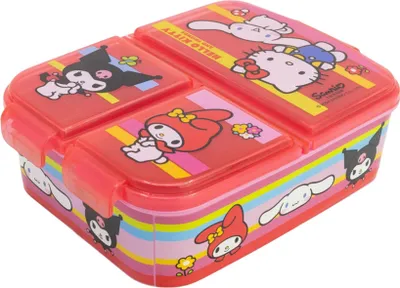 Zdjęcie produktu dla Pudełko śniadaniowe dla dzieci Hello Kitty and Friends Pudełko na przekąski z 3 przegrodami