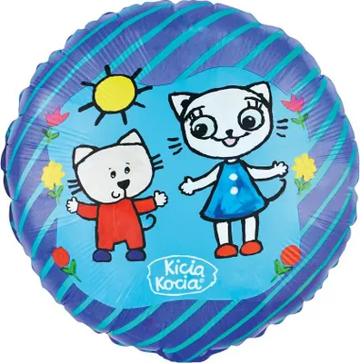 Obrázok produktu pre Fóliový balón Kitty a Nunu, 18 palcov, 46 cm