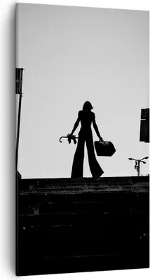 Produktbild von Bild auf Leinwand - Leinwandbild - Einteilig - Schatten Fotografie Treppen - 55x100cm - Wand Bild - Wanddeko - Wandbilder - Leinwanddruck - Bilder - Wanddekoration - Leinwand bilder - PA55x100-4365