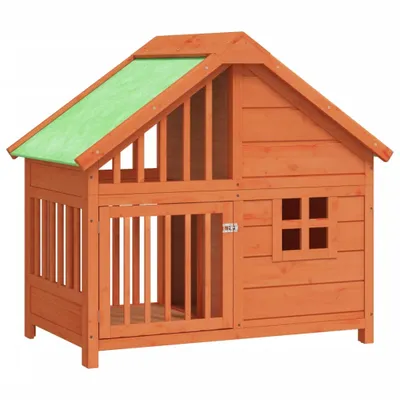 Obrázok produktu pre vidaXL Dom pre psov Brown 96x60,5x87 cm Masívne borovicové drevo