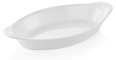 Obrázok produktu pre Oválna forma na pečenie 25 x 13 x 3,5 cm biela, porcelánová