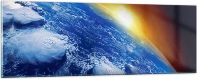 Produktbild von Bilder auf glas - Galaxie Erde Raum - 90x30cm - Glasbilder - Wandbilder - Kunstdruck - zum Aufhängen bereit - Wanddekoration aus Glas - Glas Bilder - Wandbild auf Glas - Einteilig - GAB90x30-2335