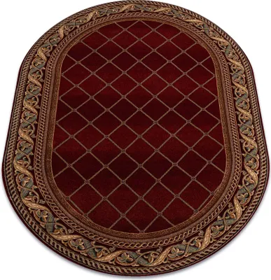 Immagine prodotto di Tappeto di lana OMEGA ovale KASTOR Trellis red 2 rossa rosso 200x300 cm