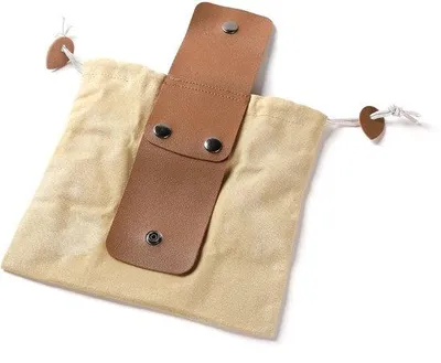 Produktbild von Kampeer-zoekzak aus Leder mit Struikmuster, opvouwbare Tondelzak
