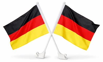 Produktbild von Deluxe Autofahne Deutschland 2er Set Auto Fanartikel Fußball Deutschlandflagge Zubehör