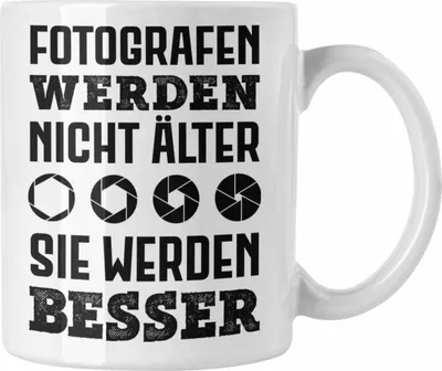 Produktbild von Trendation - Fotograf Tasse Zubehör Fotografie Geschenk Fotografieren Kaffeetasse Geschenkideen Lustiger Spruch (Weiß)