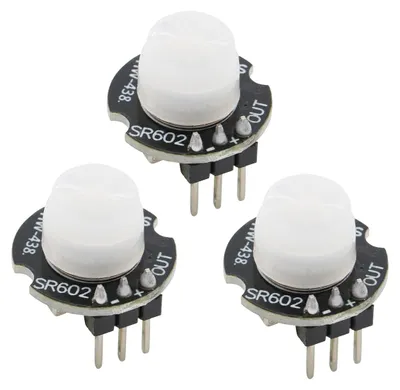 3x SR602 Bewegungssensor-Modul, 3,3-15V, 5m Reichweite, PIR