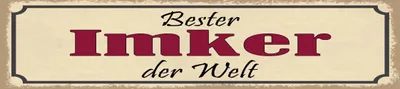 Produktbild von vianmo Holzschild 10x46 cm Bester Imker der Welt