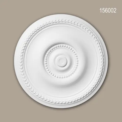 Produktbild von PROFHOME 156002 Rosette aus Polyurethan Stuck Deckenrosette Zierelement Ø 52 cm
