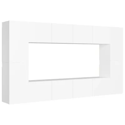 Immagine prodotto di vidaXL set di mobili TV da 8 pezzi in legno bianco