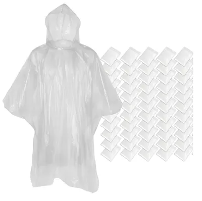 Produktbild von Wegwerf Poncho Wasserfest - Poncho für Erwachsene - Ideal für Outdoor-Aktivitäten