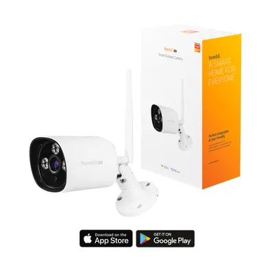 Produktbild von Hombli Smart Outdoor Kamera - 1080P Full HD - Wasserdicht - Bewegungserkennung - Nachtsicht - Zwei-Wege-Audio - Funktioniert mit Alexa