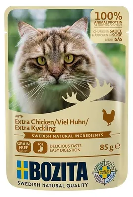 Zdjęcie produktu dla Mokra karma dla kota BOZITA kawałki w sosie z kurczakiem 85g